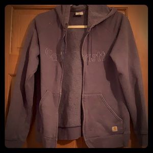 Purple Carhart Zip Up Hoodie - Sz 8/10